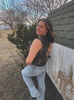 Sleeveless Lace-Up Denim Top