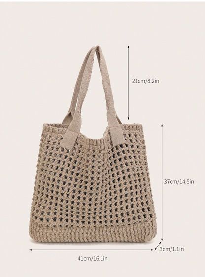 large crochet shopper bag