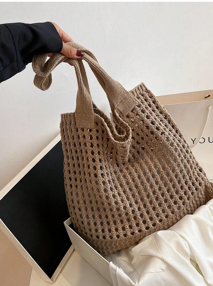 large crochet shopper bag