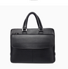 Black Leather Messenger Briefcase Bag