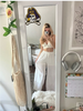 White Cotton Wide Leg Beach Pants for Women