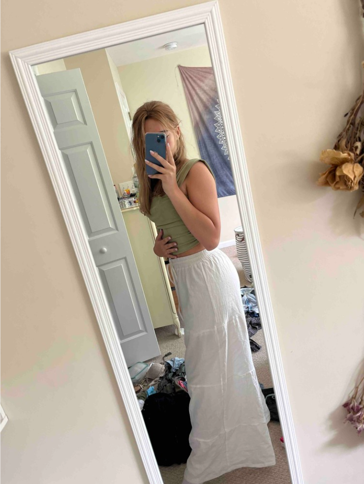 White Cotton Wide Leg Beach Pants for Women