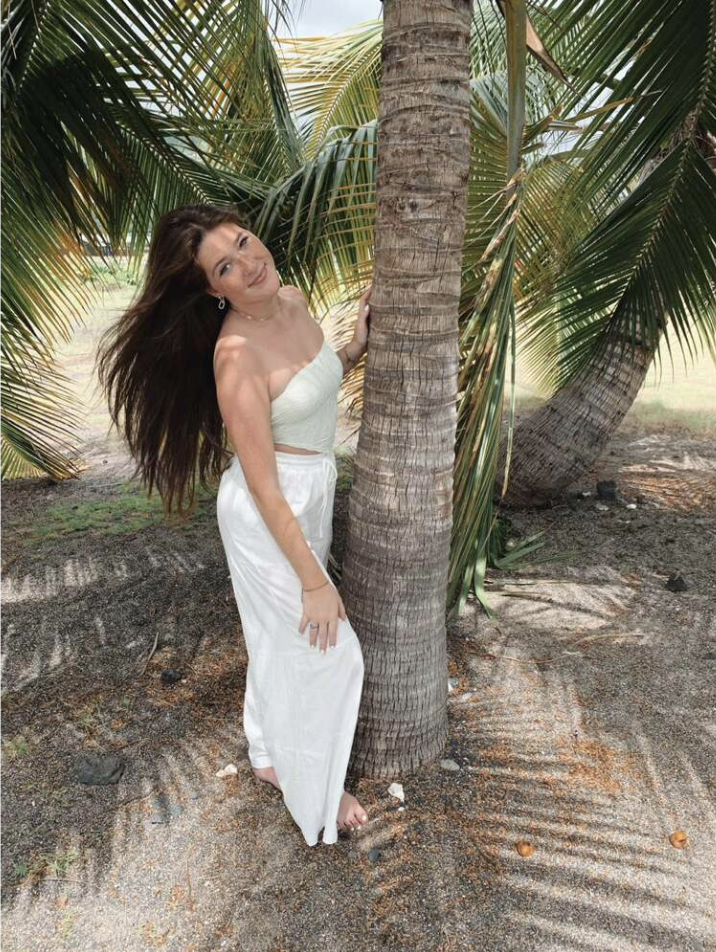 White Cotton Wide Leg Beach Pants for Women