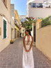 White Cotton Wide Leg Beach Pants for Women