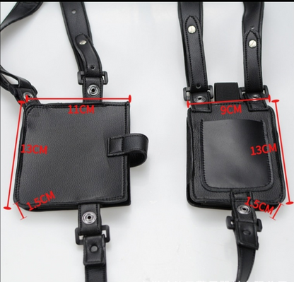 Leather Underarm Holster Wallet Mobile Phone Bag for Shoulder