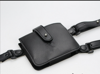 Leather Underarm Holster Wallet Mobile Phone Bag for Shoulder