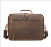 Brown Leather Briefcase Laptop Bag for Men