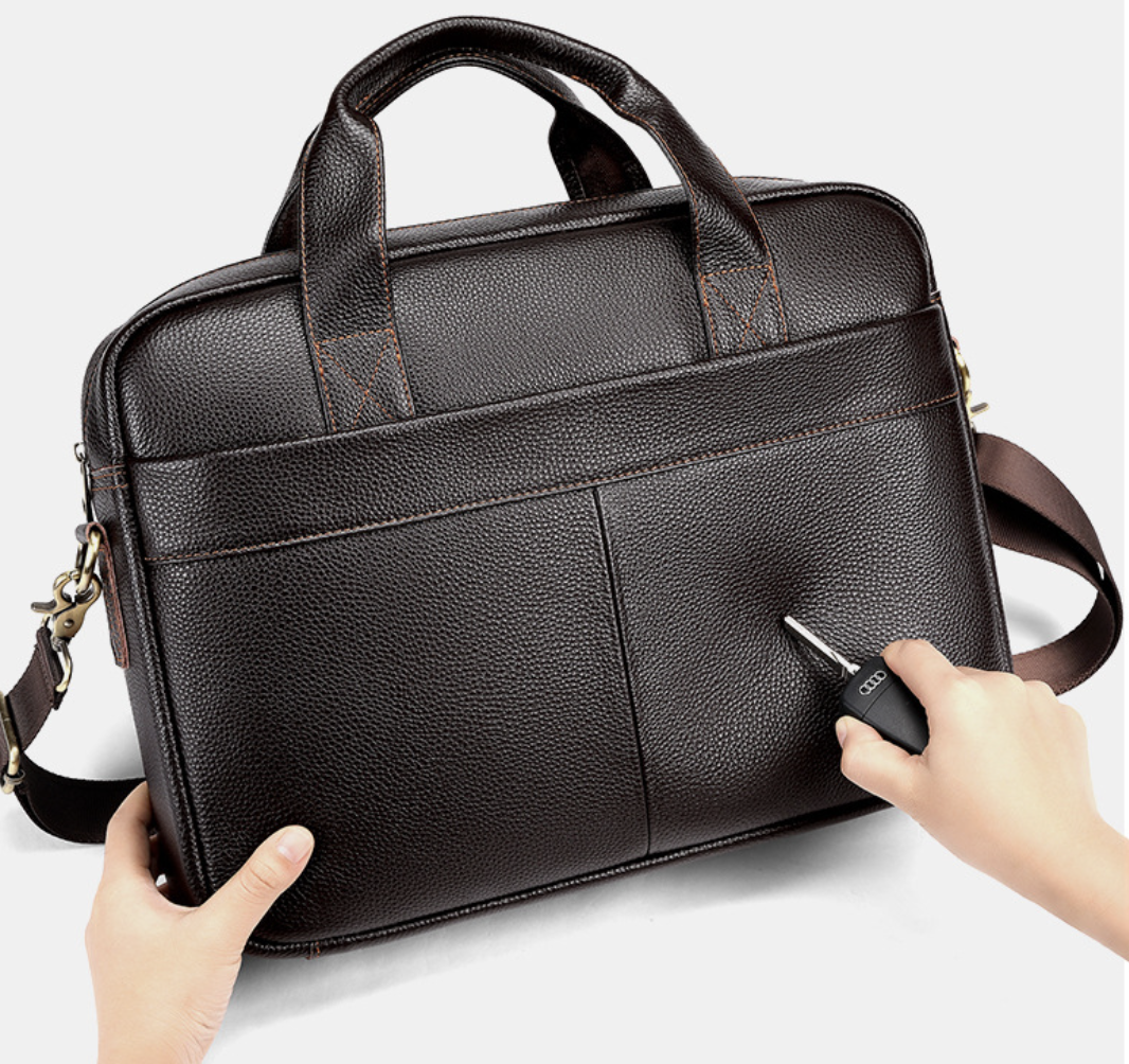 Genuine Leather Business  Office Bag for Men