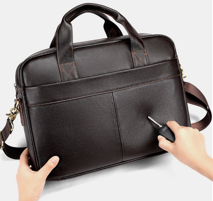 Genuine Leather Business  Office Bag for Men