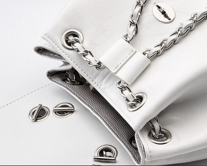 Genuine Leather Crossbody Backpack Purse for Women