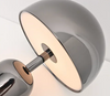 Rechargeable Chrome Mushroom Table Lamp For Bedroom & Desk