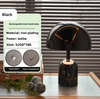 Rechargeable Chrome Mushroom Table Lamp For Bedroom & Desk
