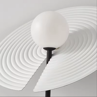 Art Deco Modern Floor Lamp with Disc Shade