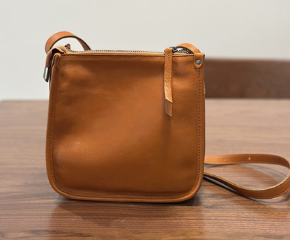 Genuine Leather Crossbody Messenger Bag for Women