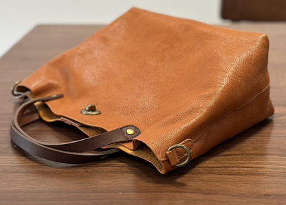Real Leather Crossbody Office Purse with Strap