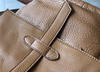 Black Leather Backpack for Women with Laptop Compartment