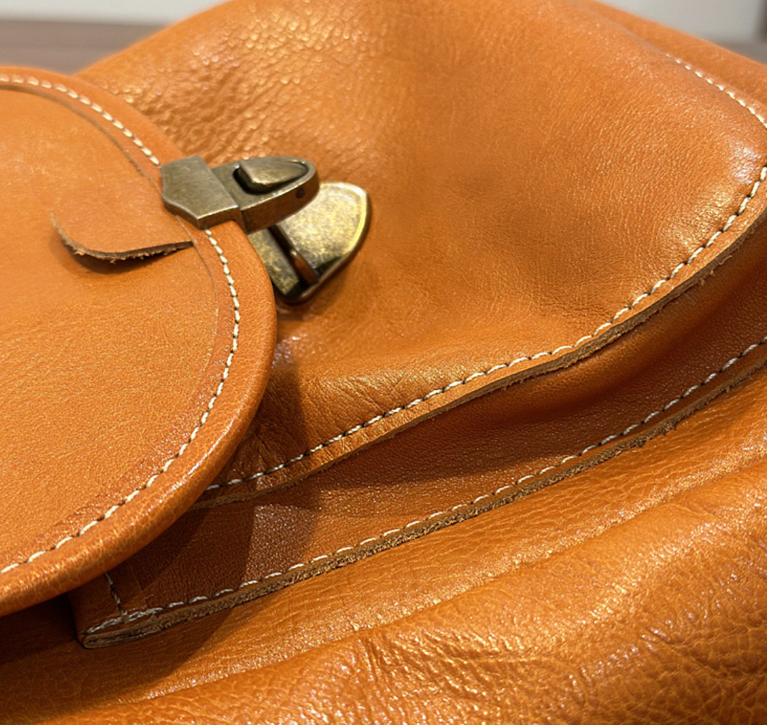 Small Genuine Leather Backpack for Women