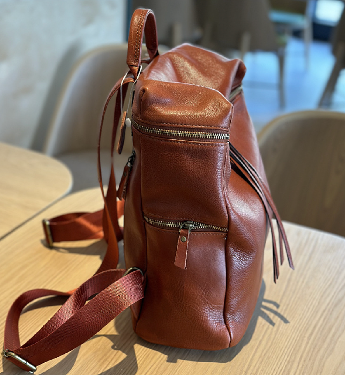 Leather Backpack for Women Laptop Bag Commuter Shoulder