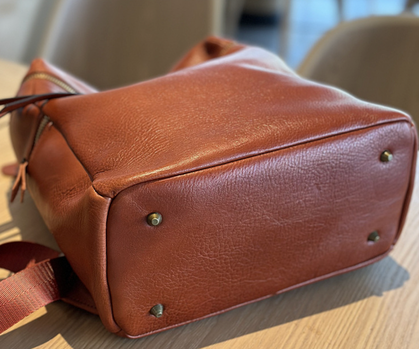 Leather Backpack for Women Laptop Bag Commuter Shoulder