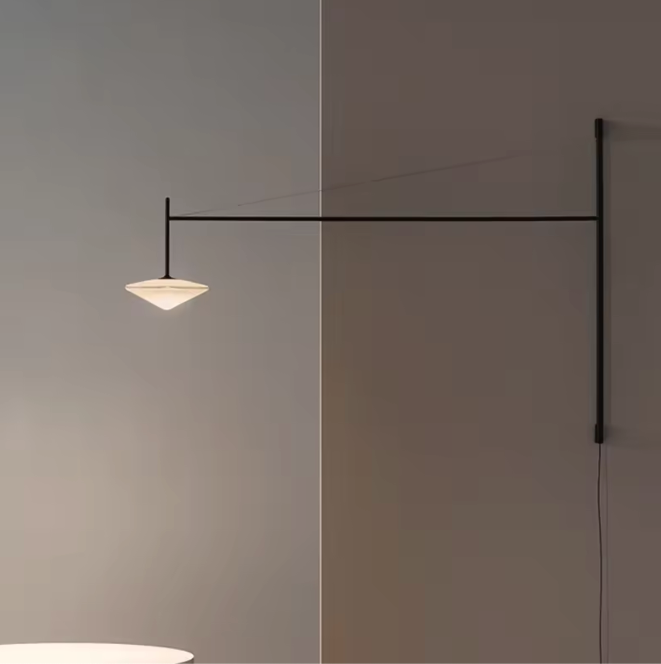 Nordic Adjustable Wall Lamp Minimalist With Frosted Glass Shade