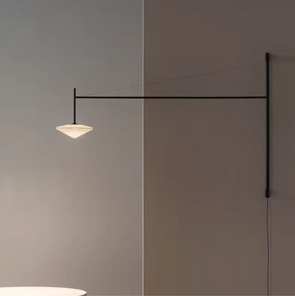 Nordic Adjustable Wall Lamp Minimalist With Frosted Glass Shade