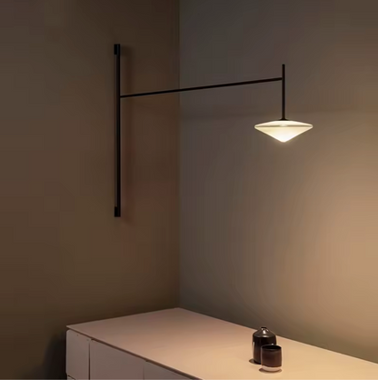 Nordic Adjustable Wall Lamp Minimalist With Frosted Glass Shade