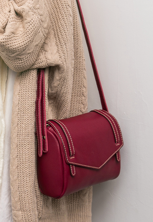 Women Leather Messenger Crossbody Office Bag