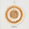 Round Woven Raffia Wall Decor Natural Straw Wall Hanging