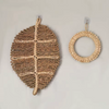 Round Woven Raffia Wall Decor Natural Straw Wall Hanging