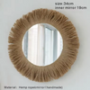 Round Woven Raffia Wall Decor Natural Straw Wall Hanging