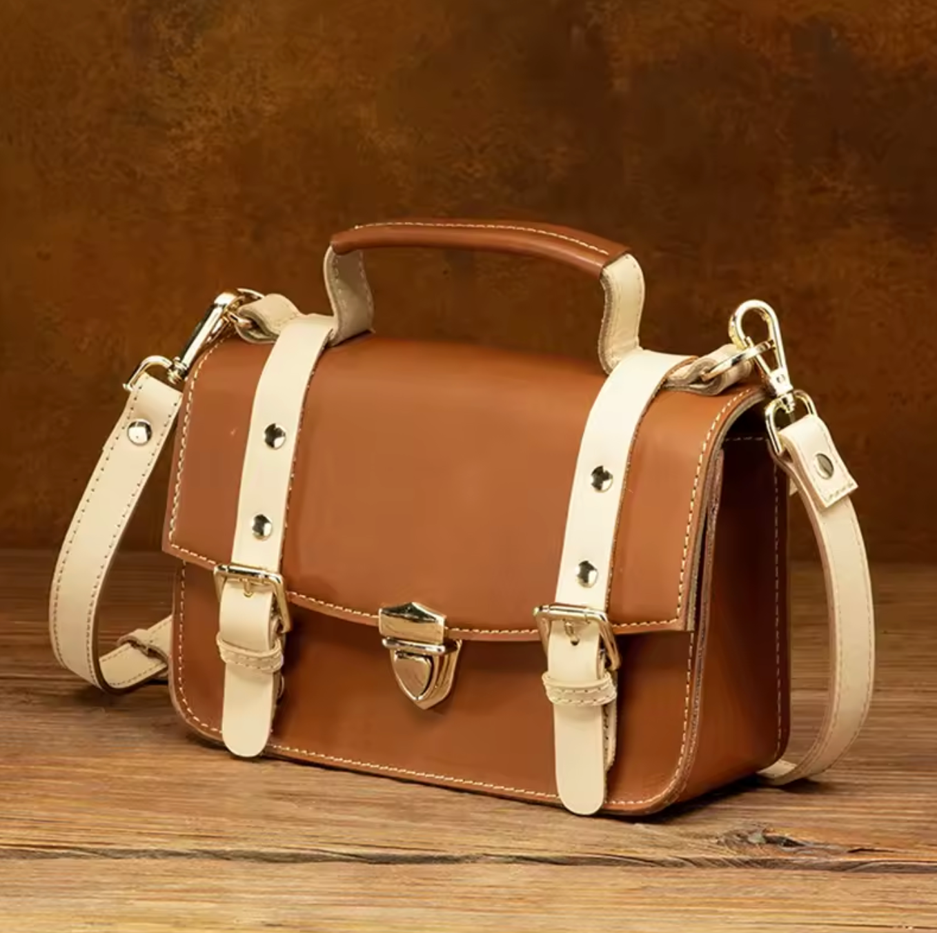 Women Genuine Leather Crossbody Office Bag
