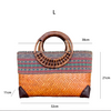 Retro Bamboo Woven Rattan Bag Summer Beach Tote