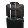 Genuine Leather Office Laptop Bag with Trolley Sleeve