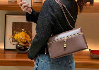 Genuine Leather Crossbody Box Purse for Women Box Purse