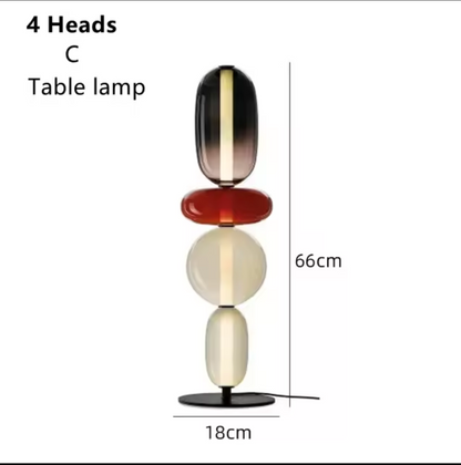 Nordic Design Colorful Glass Table Lamp LED for Bedroom