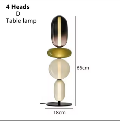 Nordic Design Colorful Glass Table Lamp LED for Bedroom