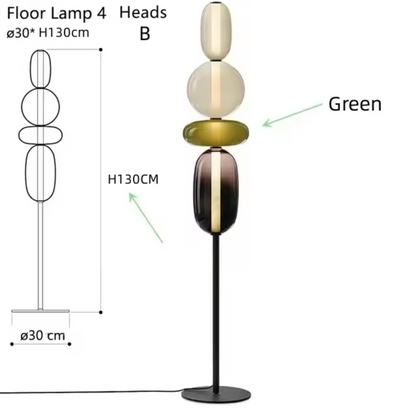 Nordic Design Colorful Glass Floor Lamp for Living Room