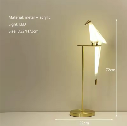 Bird Decoration LED Floor Lamp Modern Rustic Boho Standing Light