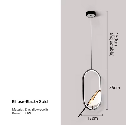 Magpie Bird LED Pendant Lamp Ceiling Chandelier