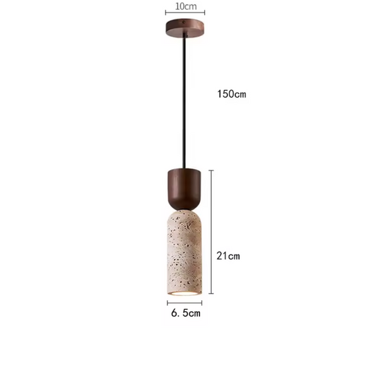 Japanese Wabi Sabi Stone Pendant Ceiling Lamp Chandelier