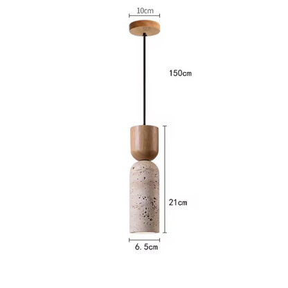 Japanese Wabi Sabi Stone Pendant Ceiling Lamp Chandelier