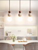 Cream Travertine Pendant Light Natural Stone and Wood