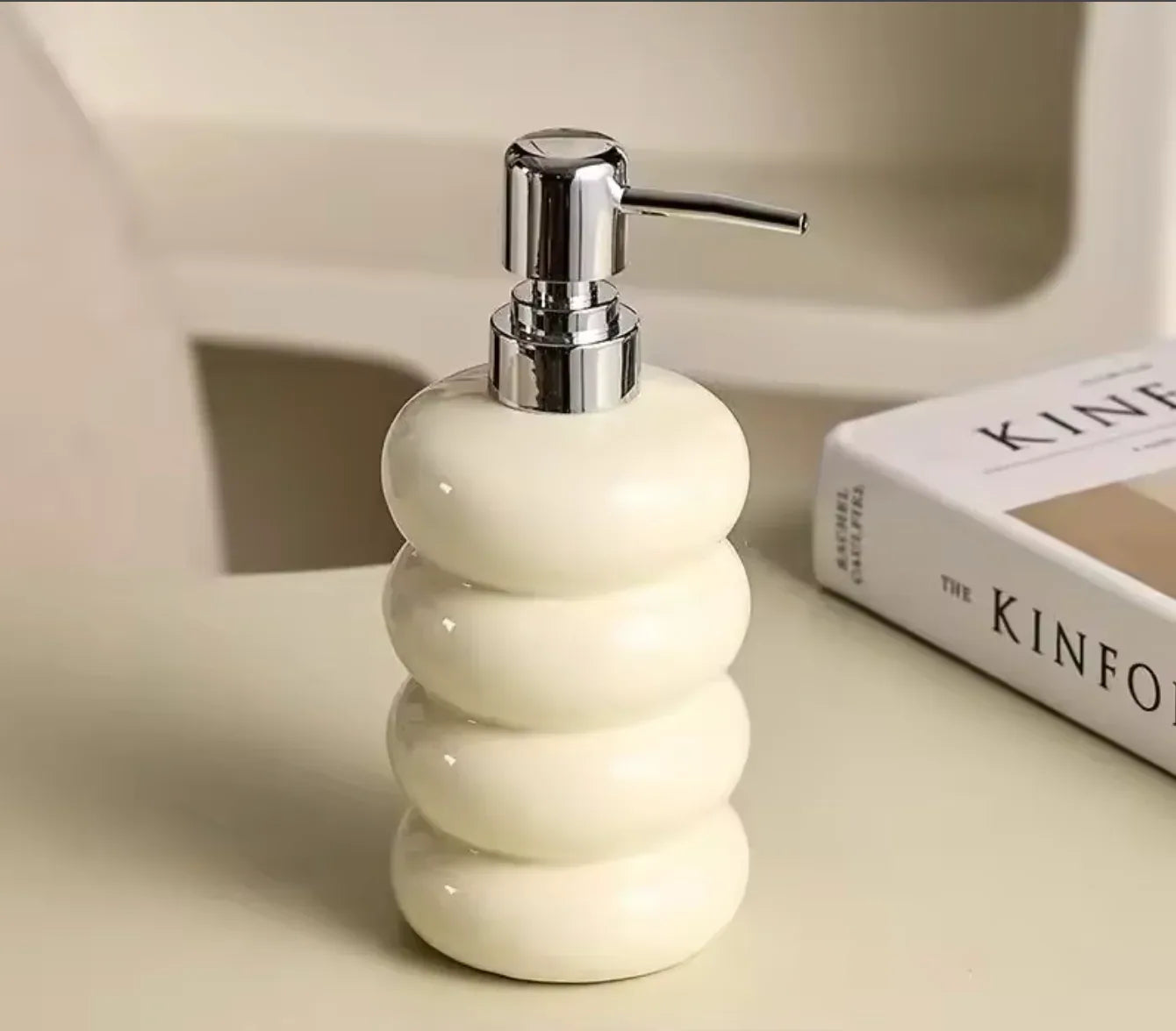 Ceramic Soap Dispenser for Bathroom Accessories Set 3
