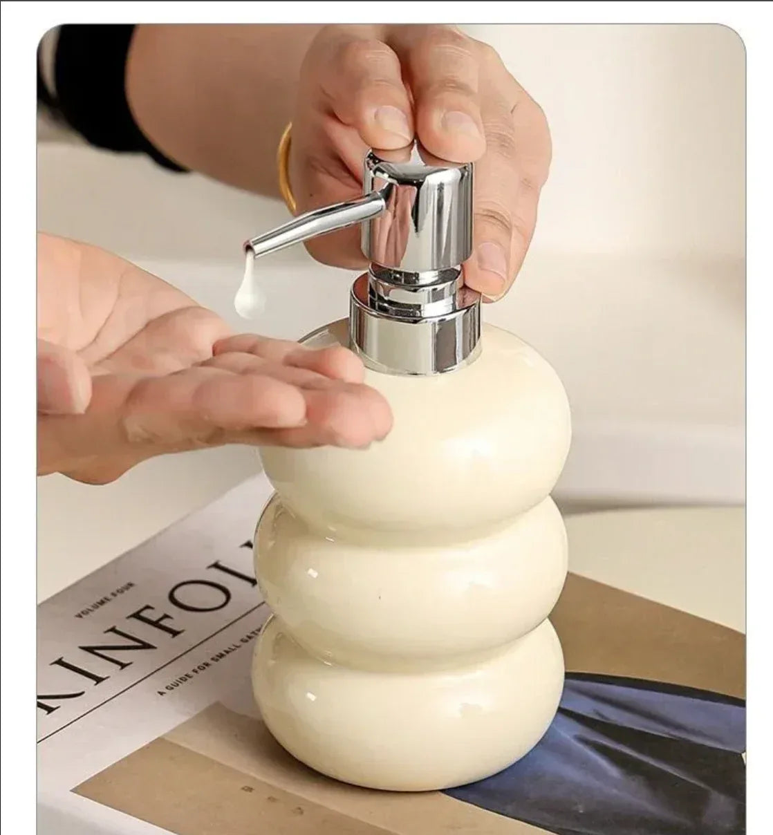 Ceramic Soap Dispenser for Bathroom Accessories Set
