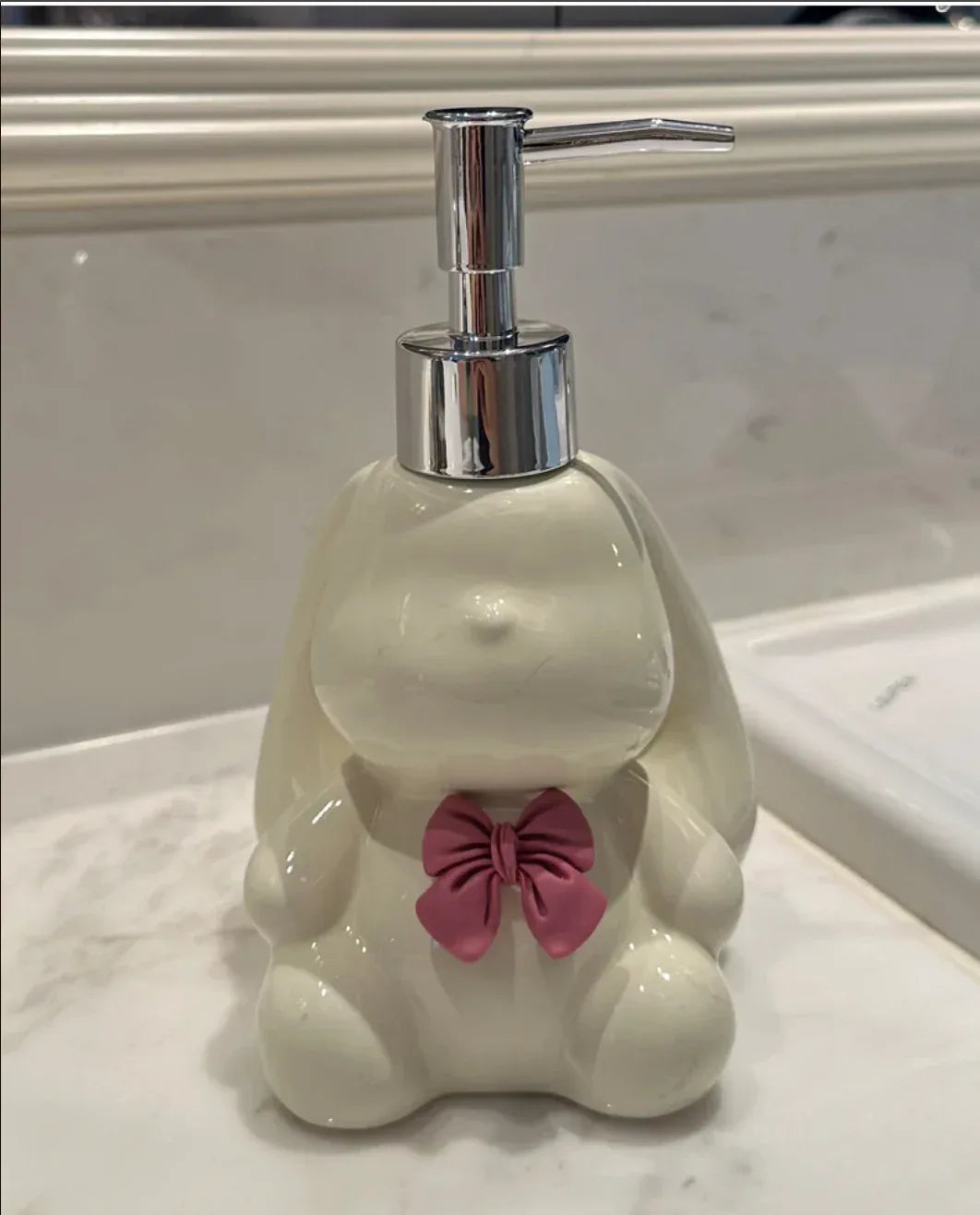 Ceramic Rabbit Soap Dispenser Bathroom Accessories