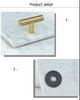 Natural Marble Tray with Golden Handles Bathroom Vanity