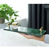 Natural Marble Tray with Golden Handles Bathroom Vanity