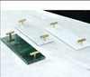 Natural Marble Tray with Golden Handles Bathroom Vanity