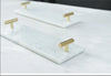 Natural Marble Tray with Golden Handles Bathroom Vanity