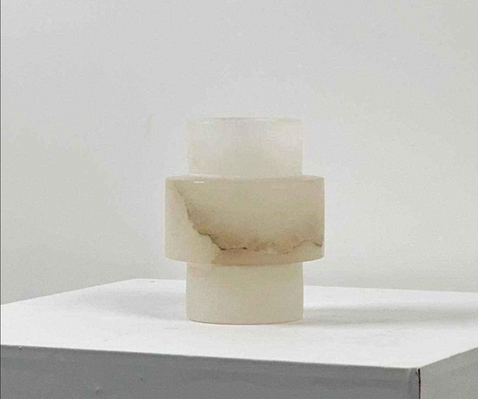 Spanish Real Marble Flower Vase Ornaments Decorative for Living Room & Hotel